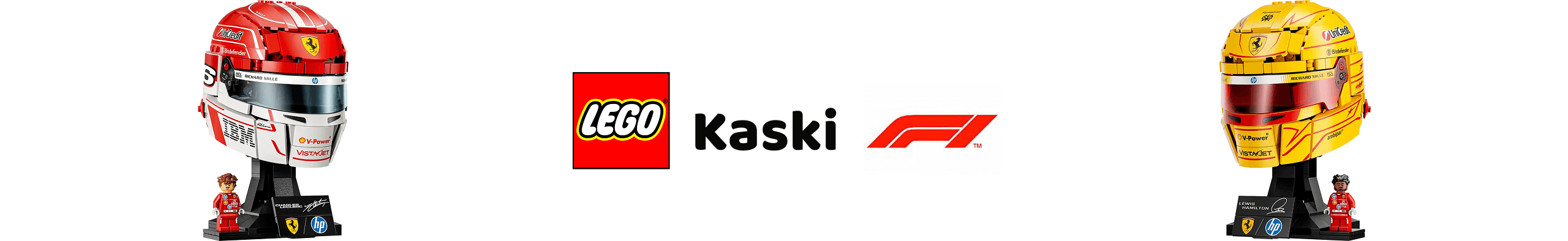 Kaski LEGO F1 Scuderia Ferrari HP - Lewis Hamilton i Charles Leclerc