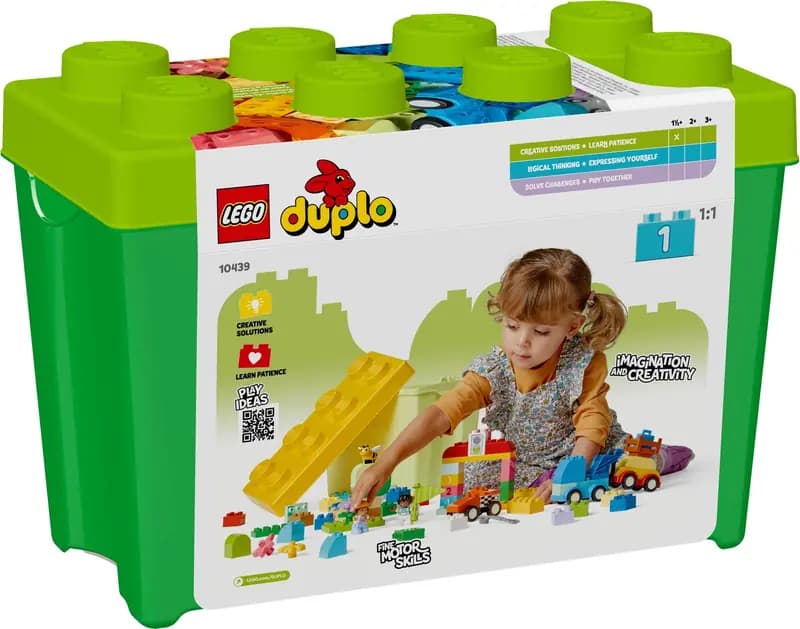 LEGO 10439 Pudełko w kształcie klocka z autami i ciężarówkami
