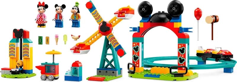 LEGO 10778 Miki, Minnie i Goofy w wesołym miasteczku