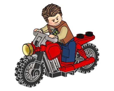 LEGO 122114 Owen Grady i Czerwony Motocykl