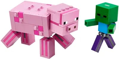 LEGO 21157 Minecraft BigFig - Świnka i mały zombie