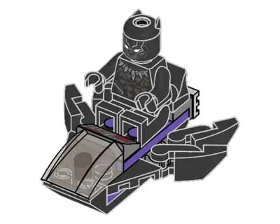 LEGO 242316 Czarna Pantera z odrzutowcem