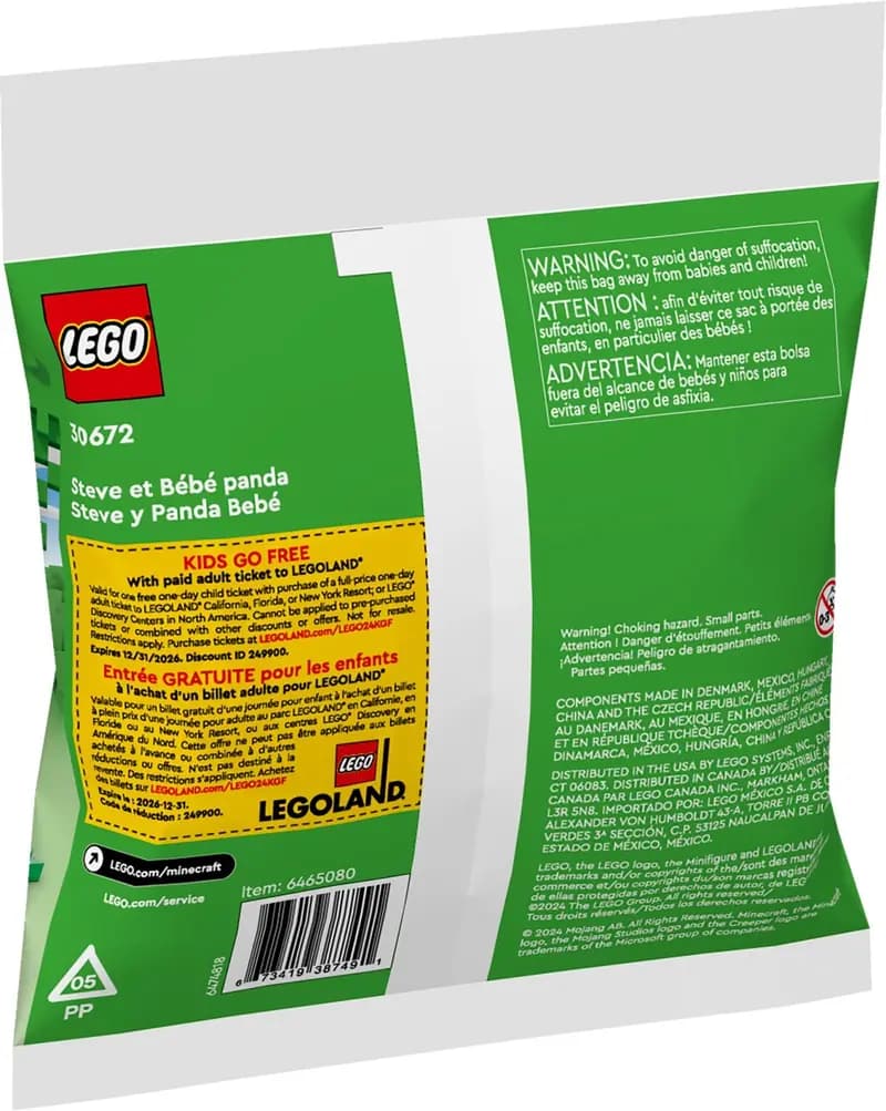 LEGO 30672 Steve i mała panda