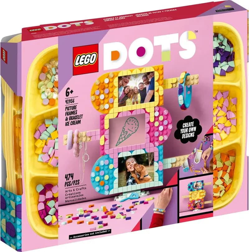 LEGO 41956 Ramki na zdjęcia w kształcie lodów i bransoletka