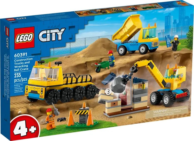 LEGO 60391 Ciężarówki i dźwig z kulą wyburzeniową