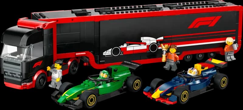 LEGO 60445 F1® Ciężarówka z bolidami RB20 i AMR24 F1®