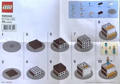 LEGO 6385444 Tort urodzinowy