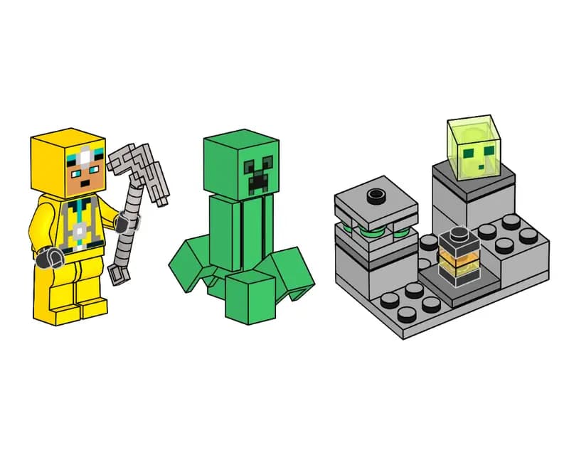 LEGO 662302 Cave Explorer, Creeper and Slime