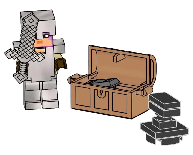 LEGO 662309 Knight with Chest and Anvil