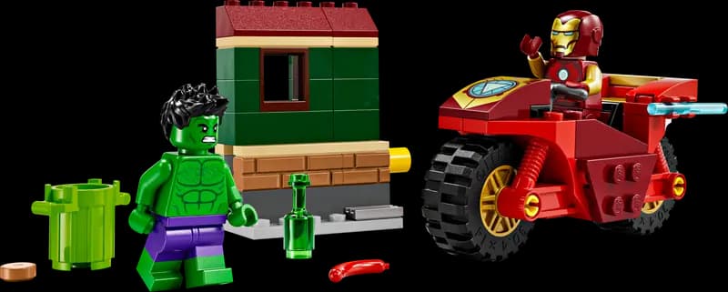 LEGO 76287 Iron Man z motocyklem i Hulk
