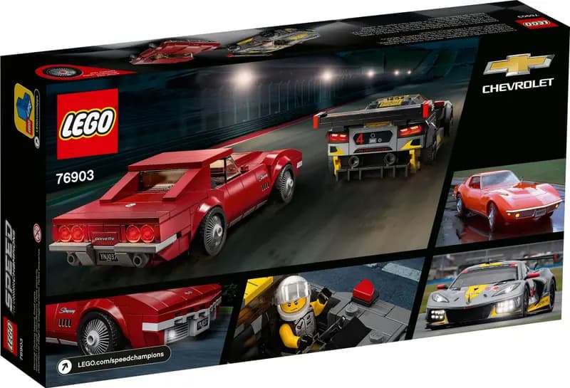 LEGO 76903 Samochód wyścigowy Chevrolet Corvette C8.R i 1969 Chevrolet Corvette