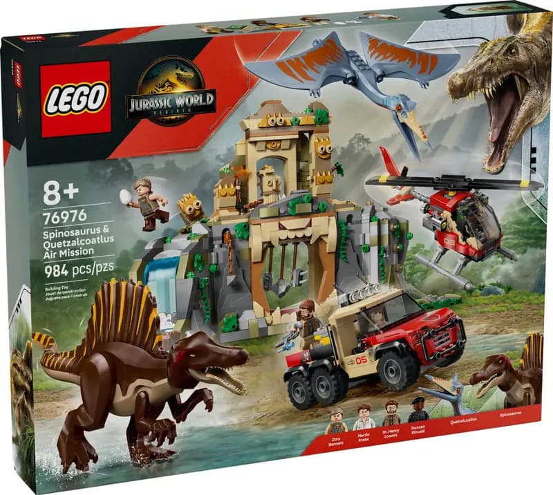 LEGO 76976 Powietrzna misja z kecalkoatlem i spinozaurem