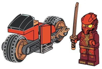 LEGO 951466 Kai z motocyklem