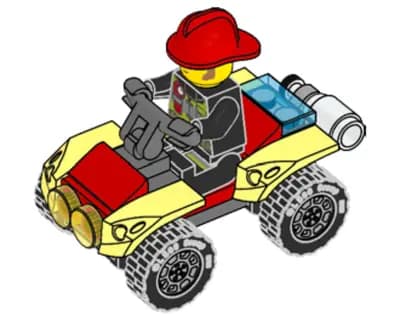 LEGO 952009 Clemmons z quadem strażackim