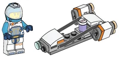 LEGO 952504 Astronauta i statek kosmiczny