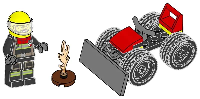 LEGO 952506 Firefighter with Bulldozer