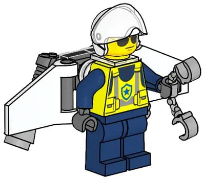 LEGO 952507 Policjant z plecakiem odrzutowym