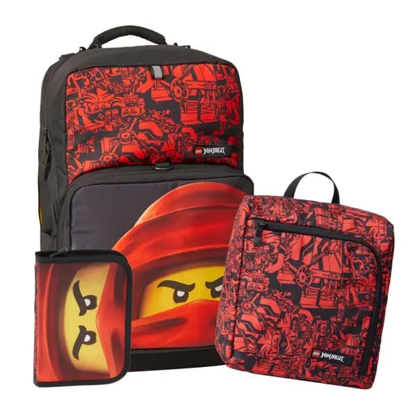 LEGO 202282202 Ninjago Kai Backpack with Gym Bag and Pencil Case