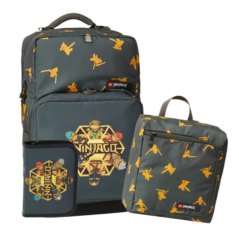 LEGO 202282204 Ninjago Golden Team Backpack with Gym Bag and Pencil Case