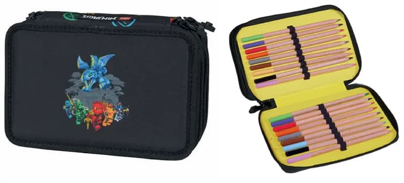 LEGO 202912603 Ninjago Ninja Skills 3-Layered Pencil Case with Pencils