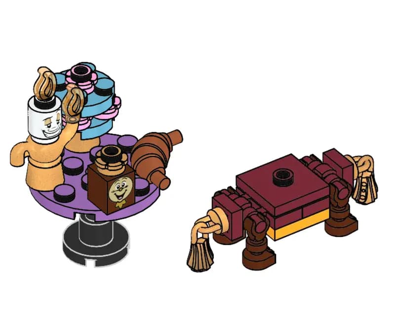 LEGO 302105 Cogsworth, Lumière & Sultan