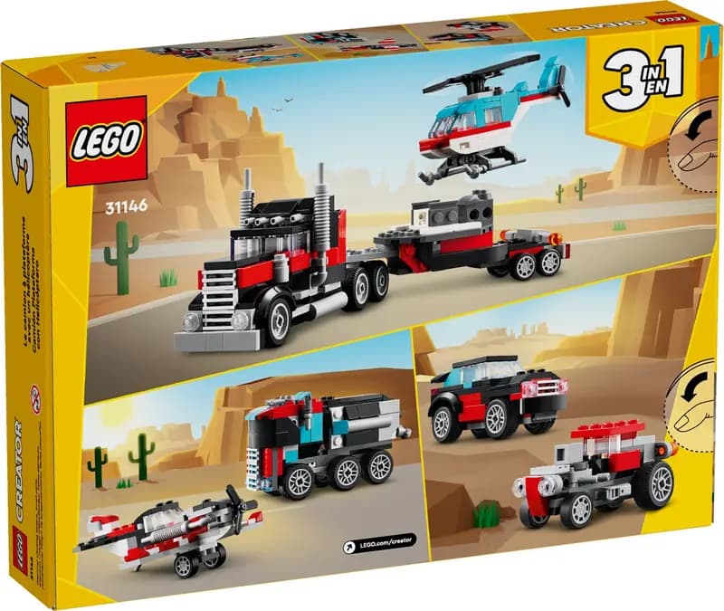 LEGO 31146 Ciężarówka z platformą i helikopterem