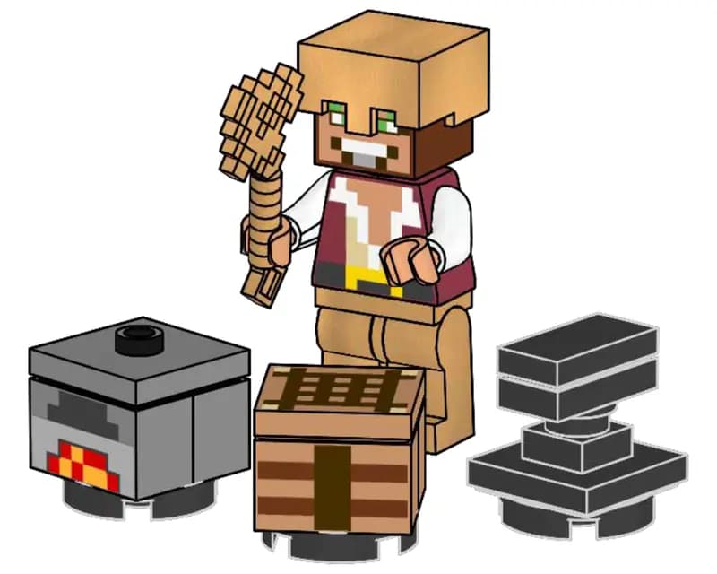 LEGO 472506 Hero with Crafting table, Furnace and Anvil