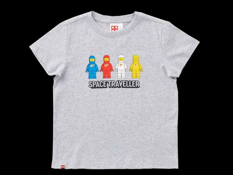 LEGO 5009115 Dziecięca koszulka z krótkim rękawem i kosmicznym podróżnikiem – szary melanż