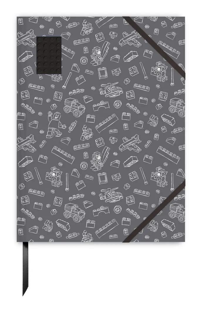 LEGO 51668 4 x 6 Embedded Brick Notebook - Grey