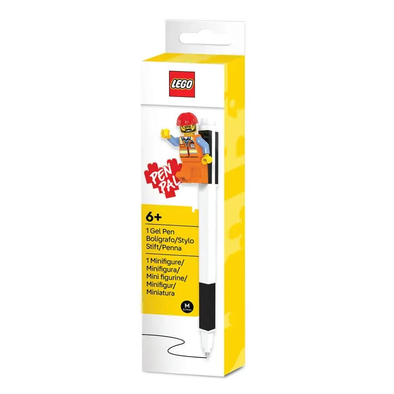 LEGO 53703 Pen Pal Gel Pen with Construction Worker Minifigure (Black)