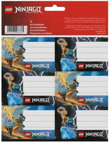 LEGO 5410574466761 Ninjago Lightning Battle School Labels