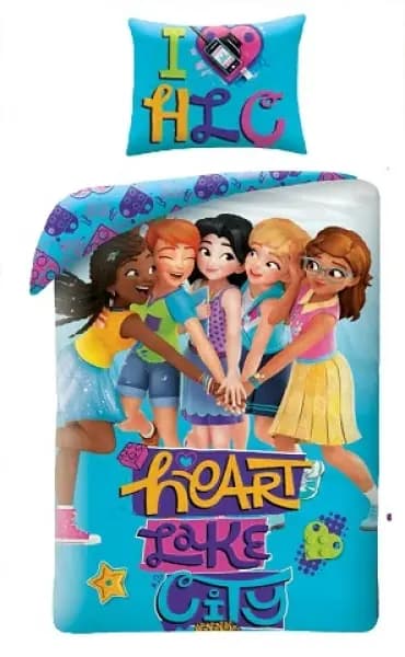 LEGO 5902729044028 Friends Heart Lake City Duvet Set