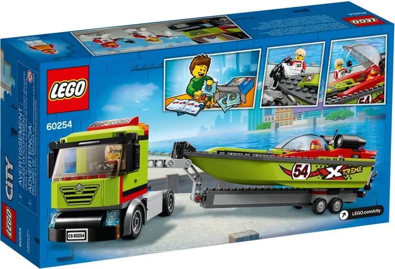 LEGO 60254 Transporter łodzi wyścigowej