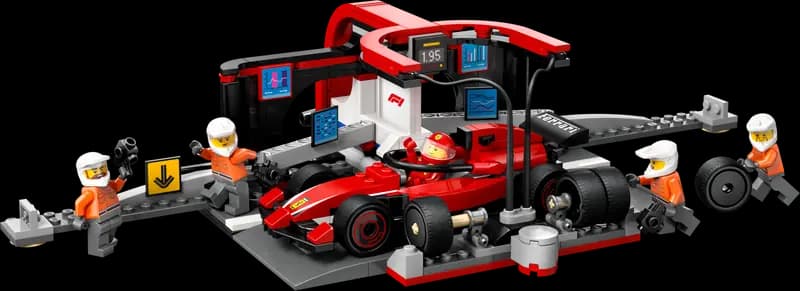 LEGO 60443 F1® Pit stop i mechanicy z bolidem Ferrari