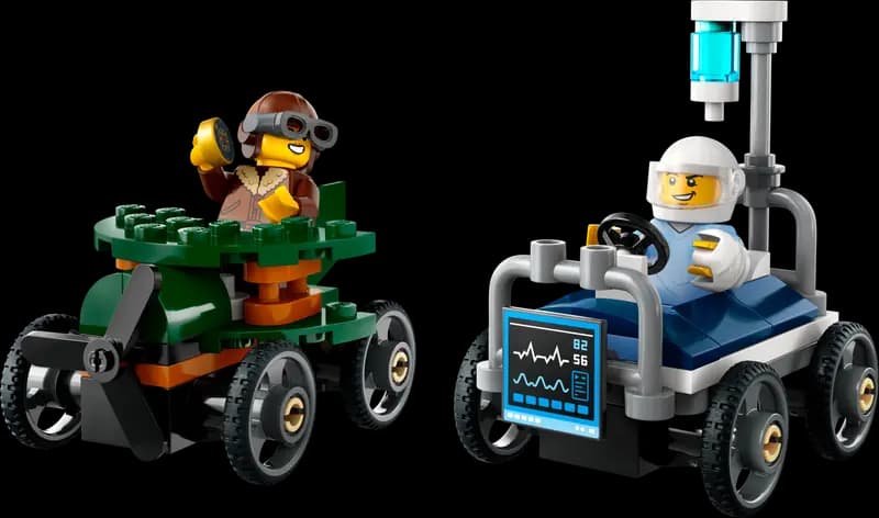 LEGO 60459 Zestaw wyścigówek: samolot kontra łóżko szpitalne