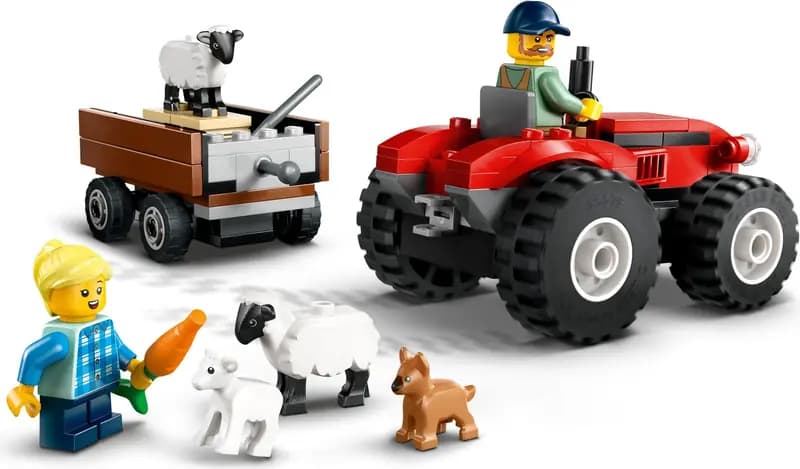 LEGO 60461 Czerwony traktor z przyczepą i owcą