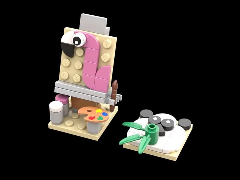 LEGO 6581677 Creative Wildlife Panda and Flamingo