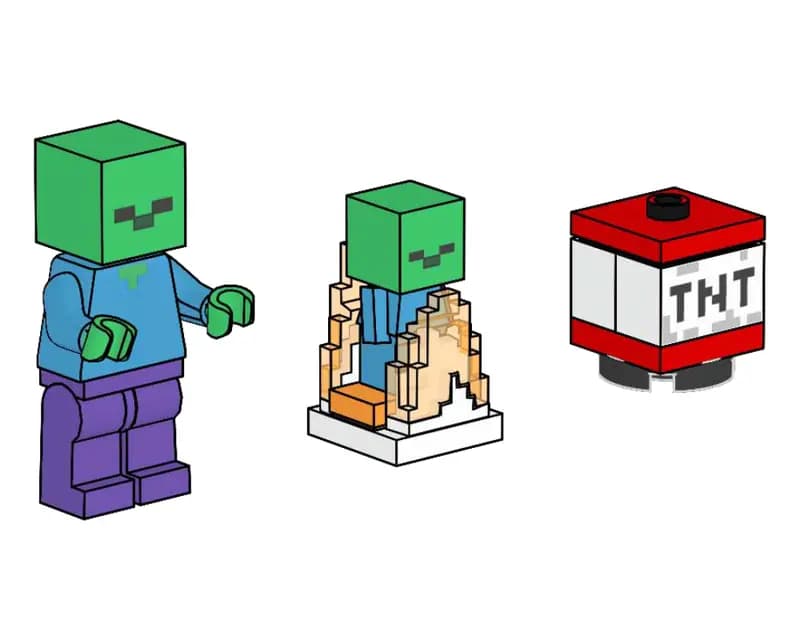 LEGO 662403 Zombie with Burning Baby Zombie and TNT