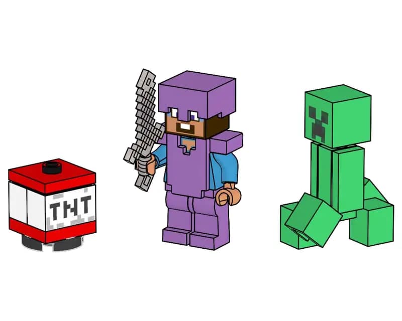 LEGO 662502 Steve with Creeper and TNT