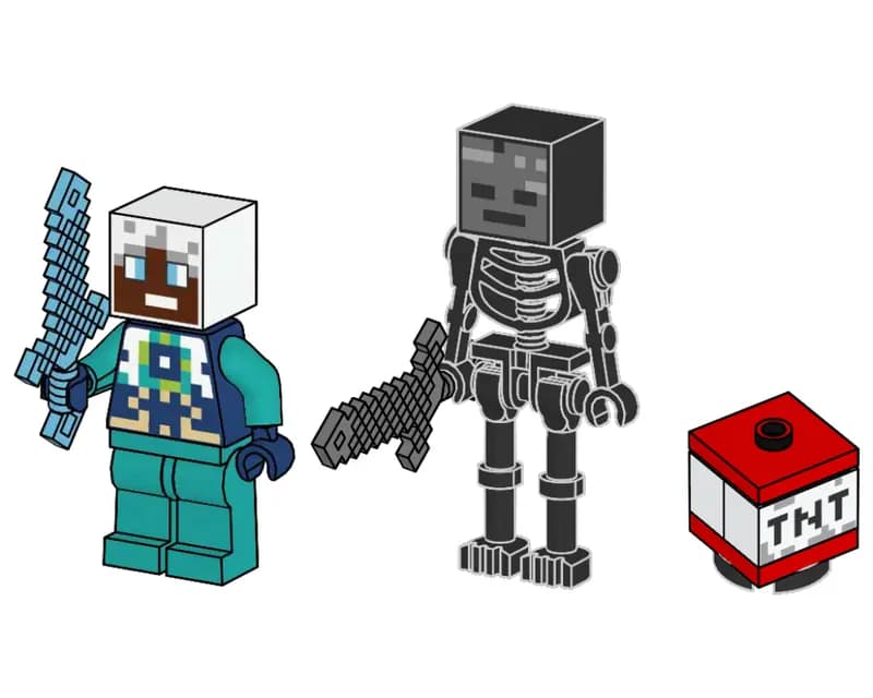 LEGO 662506 Wither Skeleton and Ender Explorer with TNT