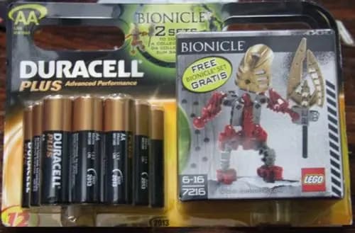 LEGO 7216 Gold Good Guy - looking Right (Duracell 12 pack AA) {Turaga Lhikan}