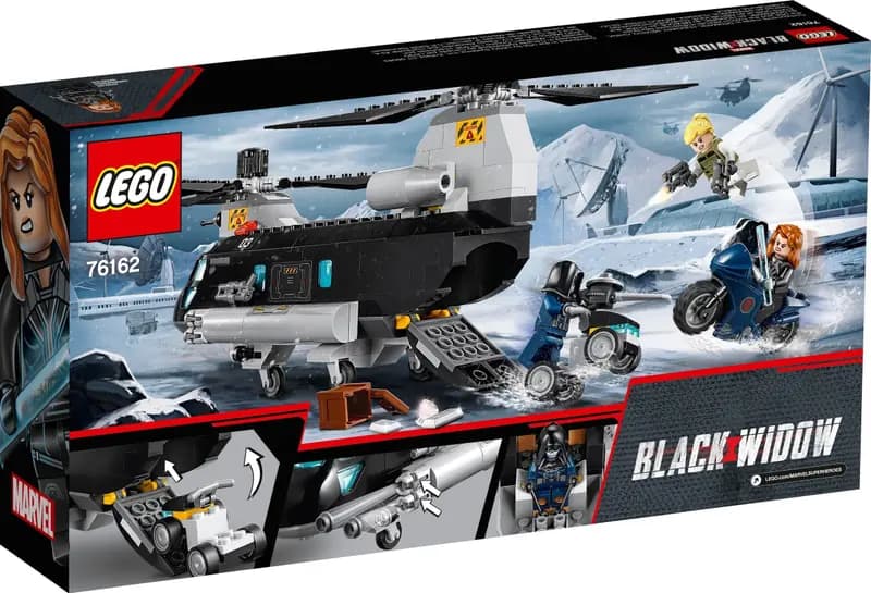 LEGO 76162 Czarna Wdowa i pościg helikopterem