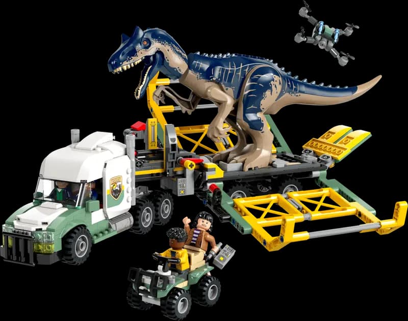 LEGO 76966 Dinomisje: ciężarówka do transportu allozaura