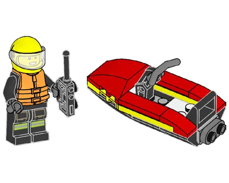 LEGO 952505 Firefighter with Water Scooter