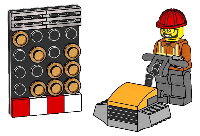 LEGO 952510 Construction Worker with Vibratory Plate