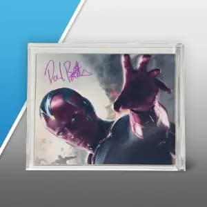 LEGO VISION Vision Photo Signed by Paul Bettany